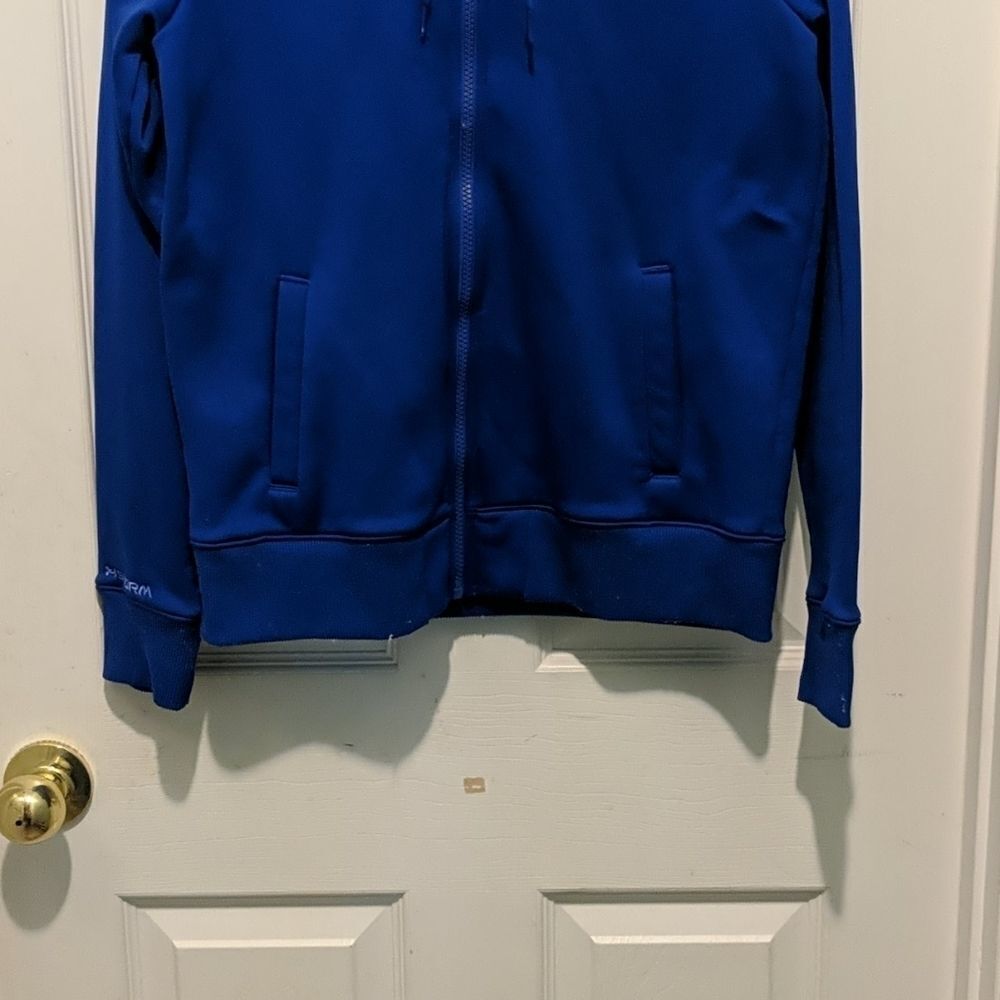 Under Armour cold gear royal blue hoodie Sz M - Picture 2 of 6